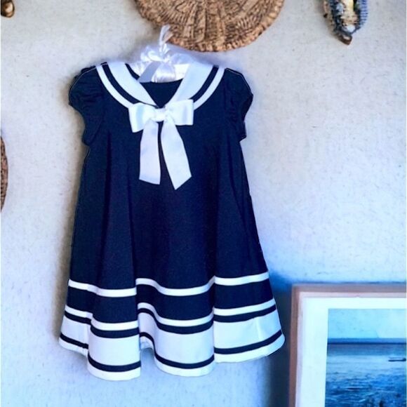 Bonnie Baby l Navy Dress l 24 Months l EUC - Picture 1 of 5